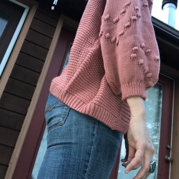 New Cozy Heart Embroidered Pink Cardigan Sweater - Picture 1 of 3